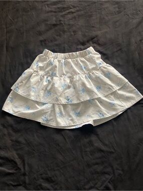 The Prairie by Rachel Ashwell Blue Floral Tiered Skort| XS| Coquette Cottagecore